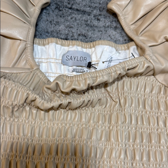 SAYLOR Beige Textured Mini Dress - Picture 13 of 14